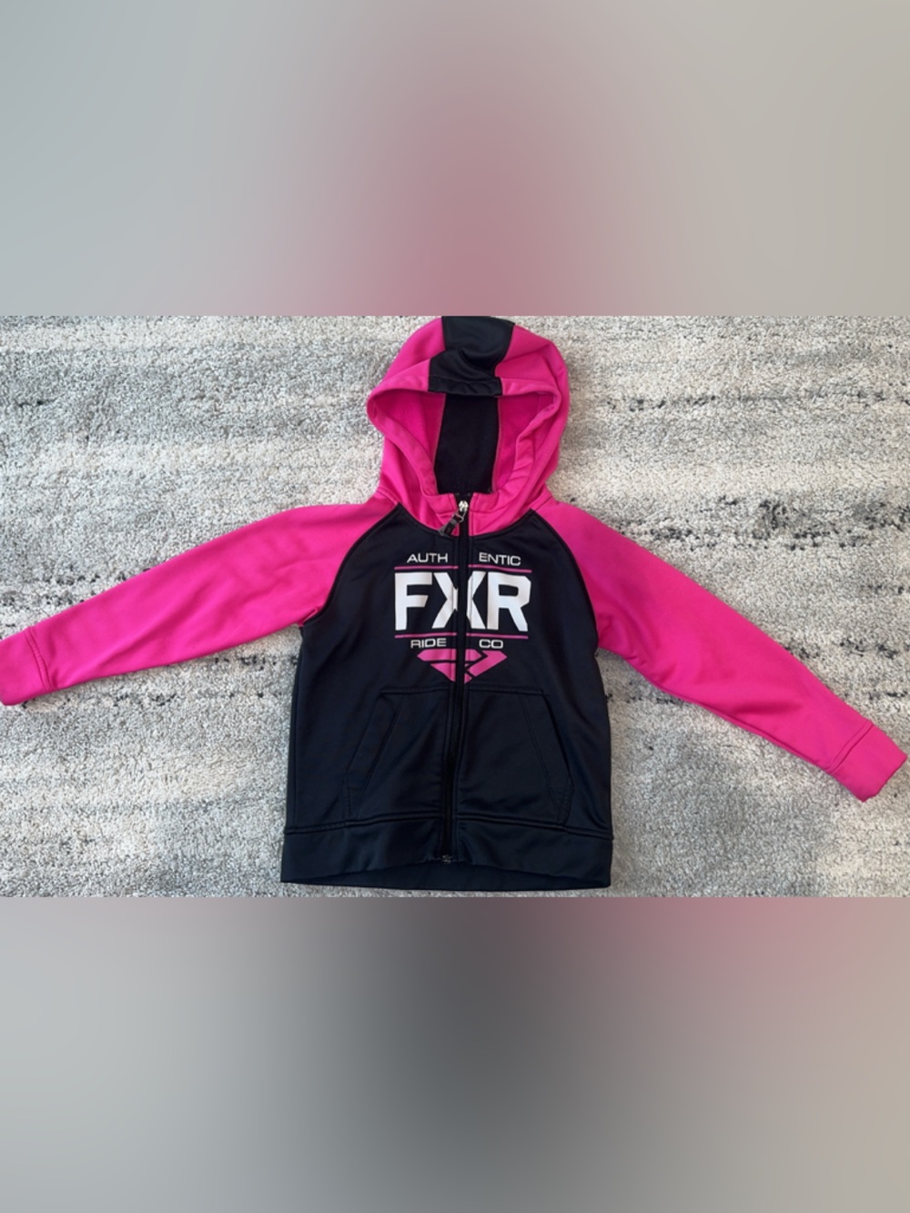 FXR Black & Pink Full-Zip Hoodie